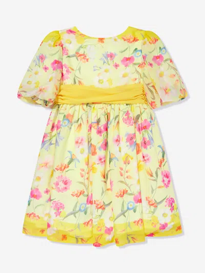 Patachou Babies'  Girls Floral Party Dress In Yellow