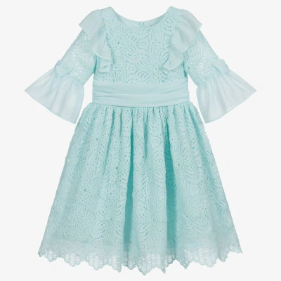 Patachou Babies' Girls Green Lace & Chiffon Dress