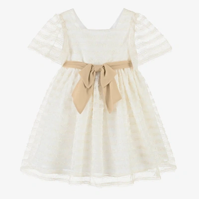 Patachou Kids' Girls Ivory Tulle Dress In White