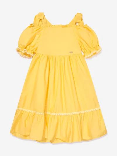 Patachou Kids' Girls Maxi Dress In Yellow