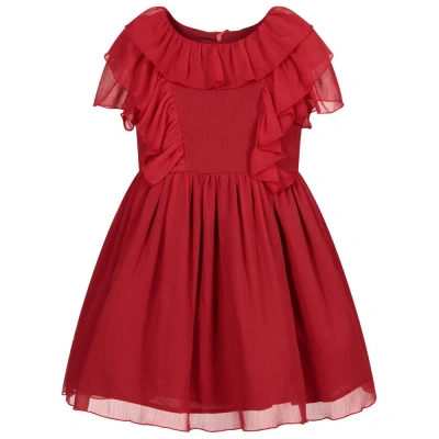 Patachou Babies' Girls Red Chiffon Dress