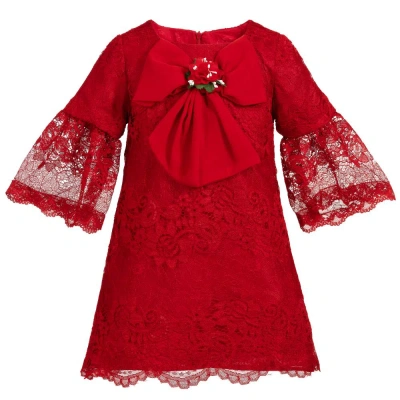 Patachou Babies' Girls Red Lace Dress