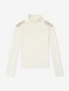 Patachou Girls Ribbed Jumper In White