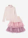 Patachou Glitter Skirt Set In Multicoloured