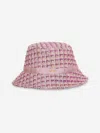 Patachou Girls Tweed Bucket Hat In Pink