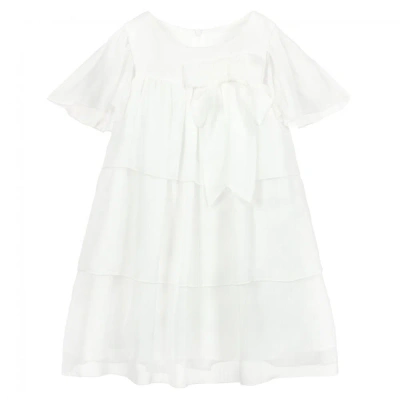 Patachou Babies' Girls White Layered Chiffon Dress
