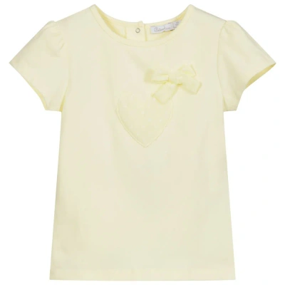 Patachou Babies' Girls Yellow Cotton T-shirt