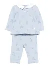 Patachou Graphic-print Trousers (set Of Two) In Blue