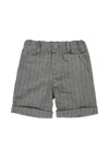 Patachou Grey Shorts For Baby Boy In Gray