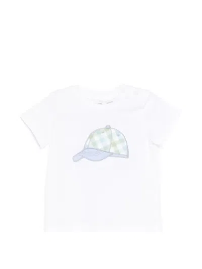 Patachou Kids' Hat-embroidery T-shirt In Animal Print