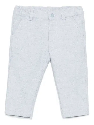 Patachou Babies' Herringbone-pattern Trousers In Blue
