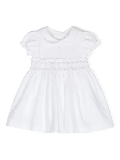 Patachou Babies' Honeycomb-knit Flared Dress In White