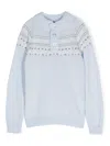 Patachou Intarsia-knit Sweater In 蓝色