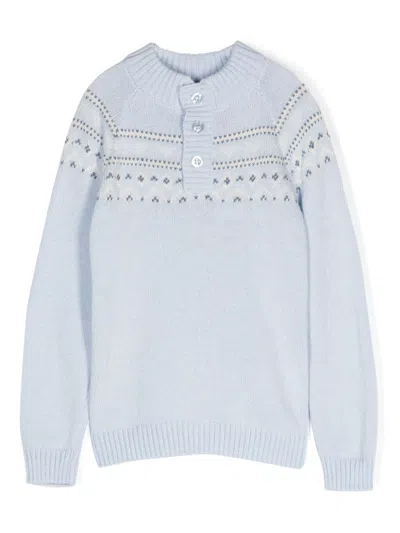 PATACHOU INTARSIA-KNIT SWEATER