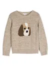 Patachou Intarsia-knit Sweater In Neutrals