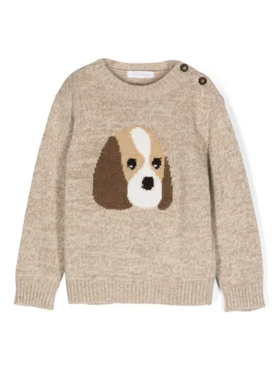PATACHOU INTARSIA-KNIT SWEATER
