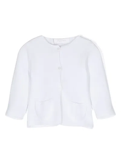 Patachou Babies' Knitted Buttoned Cardigan In White