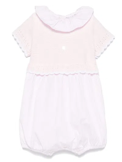 Patachou Babies' Knitted Romper In Pink