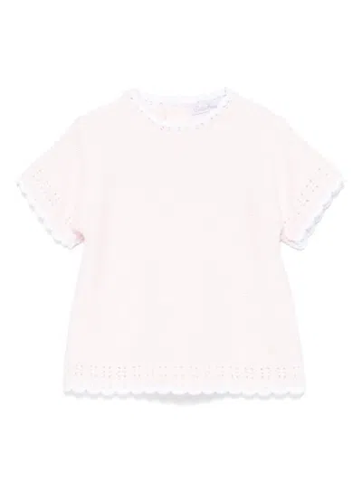 Patachou Babies' Knitted T-shirt In Pink