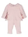 Patachou Knitted Trouser Set In Pink