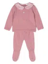 Patachou Knitted Trouser Set In Pink
