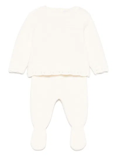 Patachou Babies' Knitted Trousers Set In 中性色
