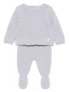 Patachou Knitted Trousers Set In Grey