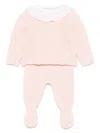 Patachou Knitted Trousers Set In Pink