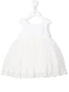 Patachou Lace Appliqué A-line Dress In White