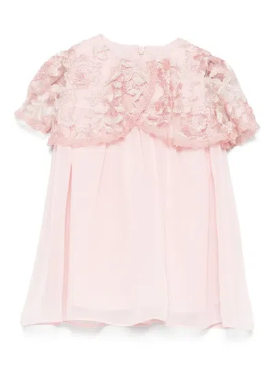 Patachou Babies' Lace-embellished Dress In Purple