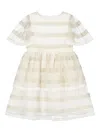 Patachou Lace-embroidered Flared Dress In Neutral