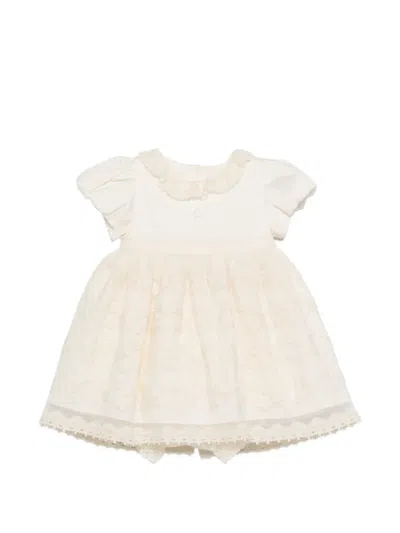 Patachou Babies' Lace Ruffled Dress In Neutral