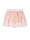 Patachou Lace-trim Mini Skirt In Pink
