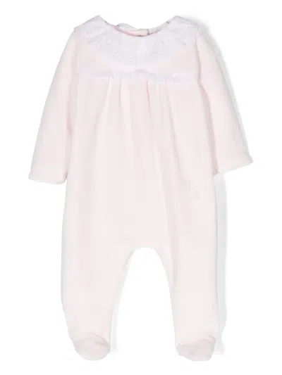 Patachou Babies' Lace-trim Ruffle-collar Pajamas In Pink