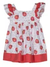 Patachou Lady Bug-print Flared Sundress In White