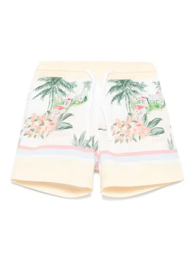 Patachou Babies' Landscape-print Swimshorts In 黄色