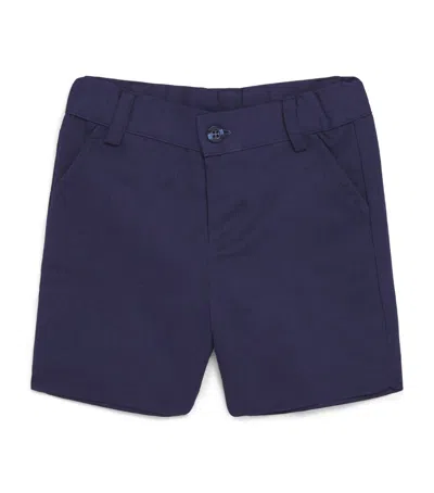 Patachou Kids' Linen-cotton Shorts In Blue