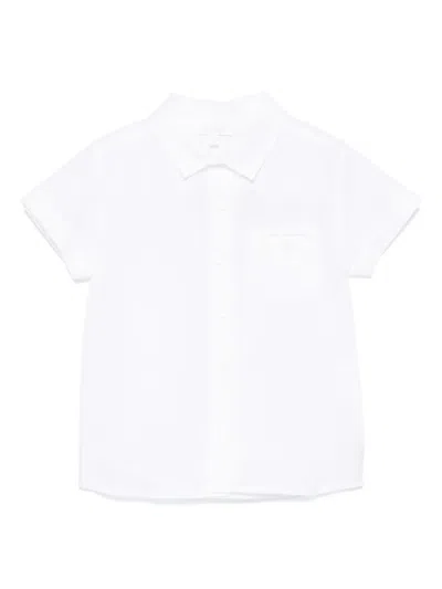 Patachou Kids' Linen Shirt In 白色