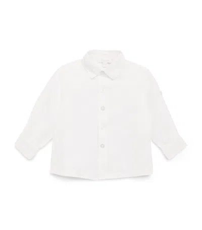 Patachou Kids'  Linen-cotton Shirt In White