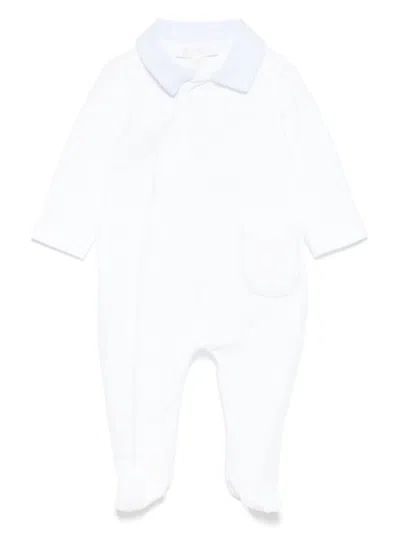 Patachou Logo-embroidered Babygrow In White