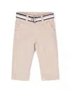 Patachou Logo-embroidered Belted Trousers In Neutrals