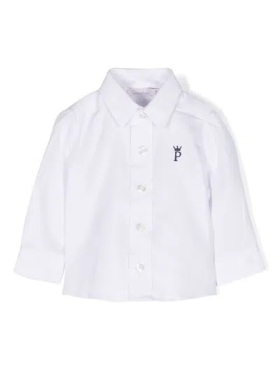 Patachou Babies' Hemd Mit Logo-stickerei In White