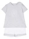 Patachou Logo-embroidered Shorts Set In 灰色