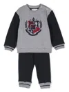 Patachou Logo-embroidered Tracksuit In Grey