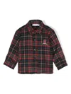 Patachou Karierte Hemdjacke Mit Logo-patch In Blue