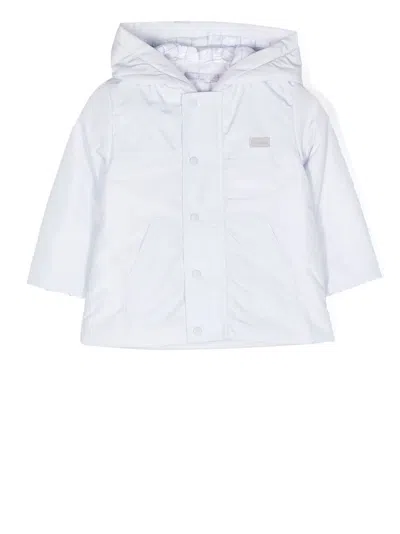 Patachou Kids' Logo-patch Hooded Jacket In Blue