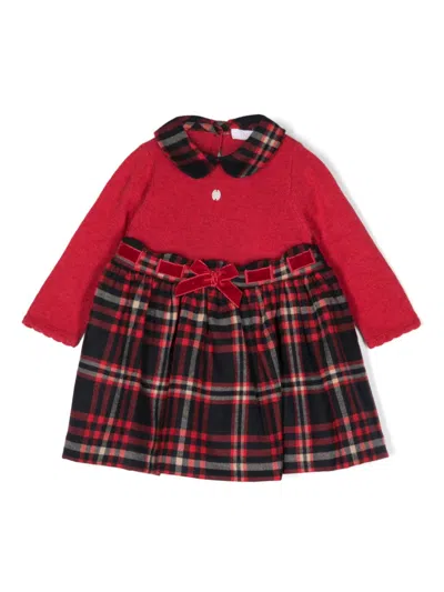 Patachou Babies' Logo Plaque Dress In Red