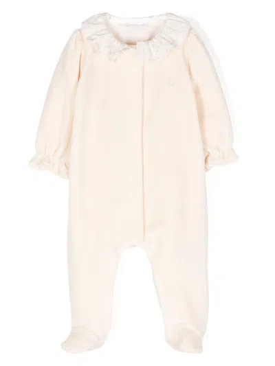 Patachou Babies' Logo-plaque Pajamas In Neutrals
