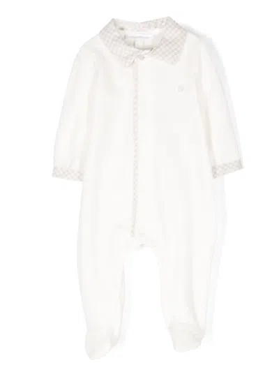 Patachou Babies' Logo-plaque Pajamas In White