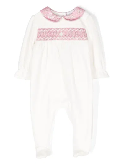Patachou Babies' Logo-plaque Pajamas In White